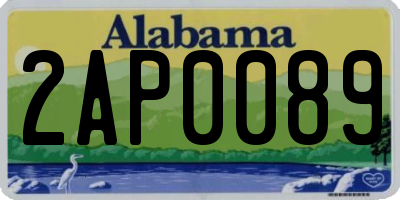 AL license plate 2AP0089