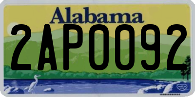 AL license plate 2AP0092
