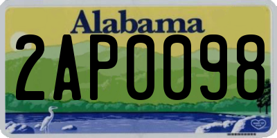 AL license plate 2AP0098