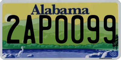 AL license plate 2AP0099