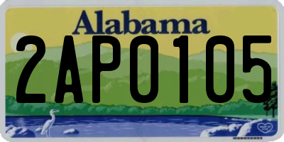 AL license plate 2AP0105
