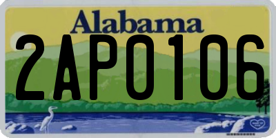 AL license plate 2AP0106
