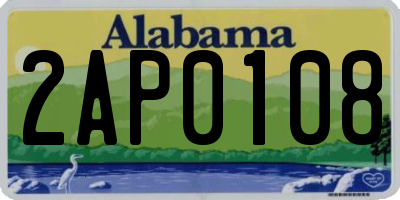 AL license plate 2AP0108