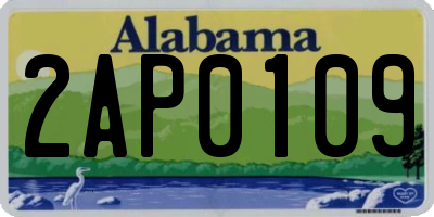AL license plate 2AP0109