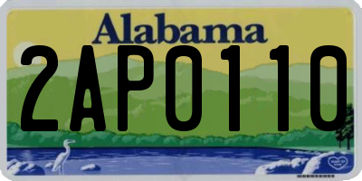AL license plate 2AP0110