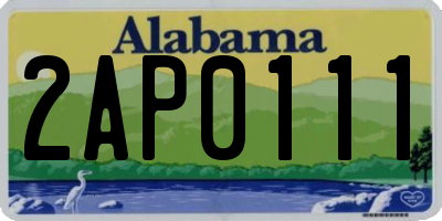 AL license plate 2AP0111