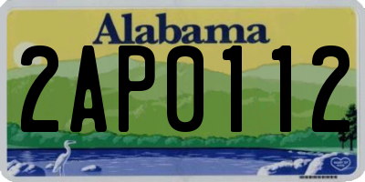 AL license plate 2AP0112