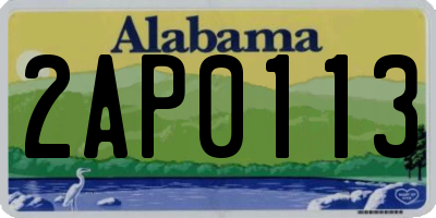 AL license plate 2AP0113