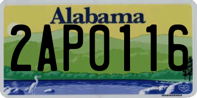 AL license plate 2AP0116