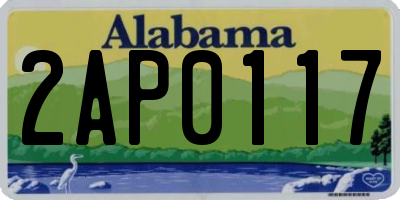 AL license plate 2AP0117