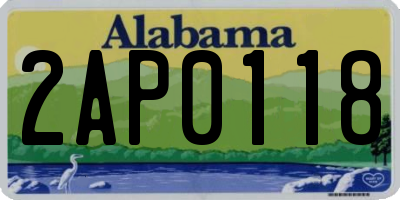 AL license plate 2AP0118