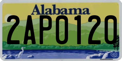 AL license plate 2AP0120