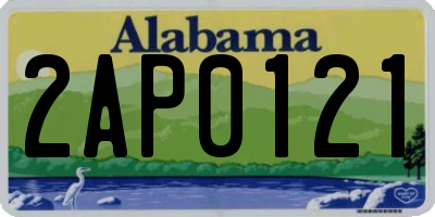 AL license plate 2AP0121