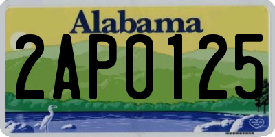 AL license plate 2AP0125