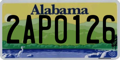 AL license plate 2AP0126