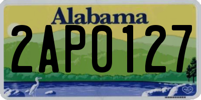 AL license plate 2AP0127