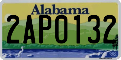 AL license plate 2AP0132