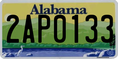 AL license plate 2AP0133