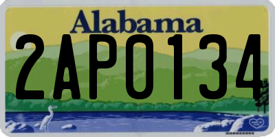 AL license plate 2AP0134