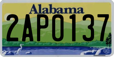 AL license plate 2AP0137