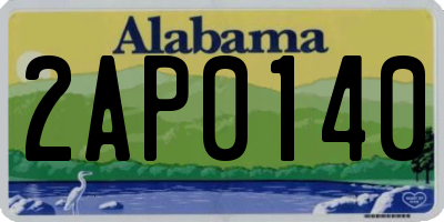 AL license plate 2AP0140