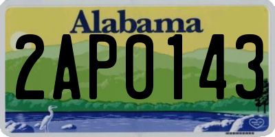 AL license plate 2AP0143