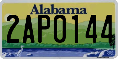 AL license plate 2AP0144