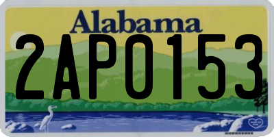 AL license plate 2AP0153