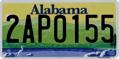 AL license plate 2AP0155
