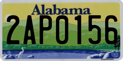 AL license plate 2AP0156