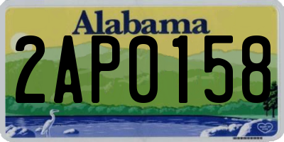 AL license plate 2AP0158