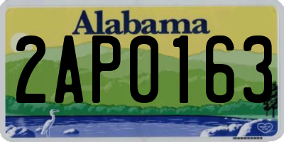 AL license plate 2AP0163