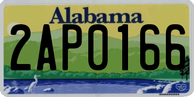 AL license plate 2AP0166