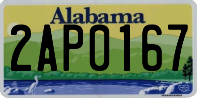 AL license plate 2AP0167