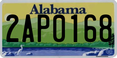 AL license plate 2AP0168