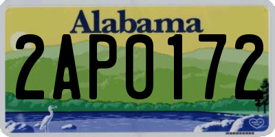 AL license plate 2AP0172