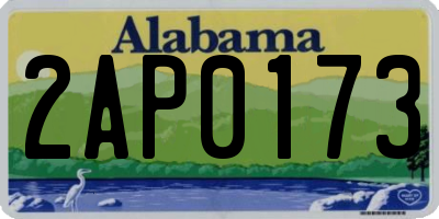 AL license plate 2AP0173