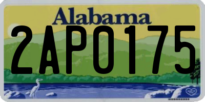 AL license plate 2AP0175