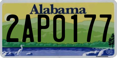 AL license plate 2AP0177