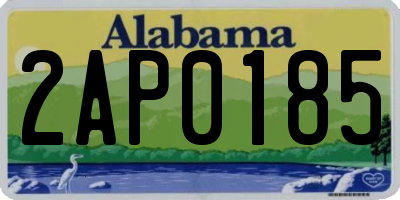 AL license plate 2AP0185