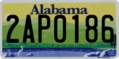 AL license plate 2AP0186