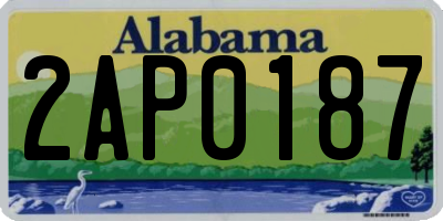 AL license plate 2AP0187