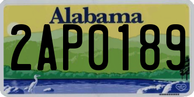 AL license plate 2AP0189