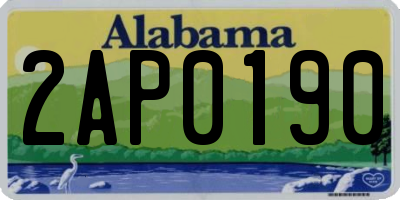 AL license plate 2AP0190
