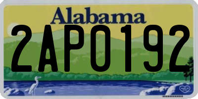 AL license plate 2AP0192