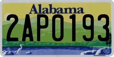 AL license plate 2AP0193