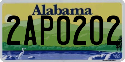 AL license plate 2AP0202