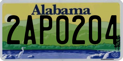 AL license plate 2AP0204