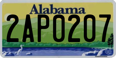 AL license plate 2AP0207