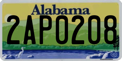 AL license plate 2AP0208
